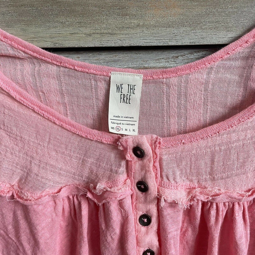 NEW NWT Free People We The Free Down Under Oversized Linen Henley Top Shirt - Picture 5 of 5